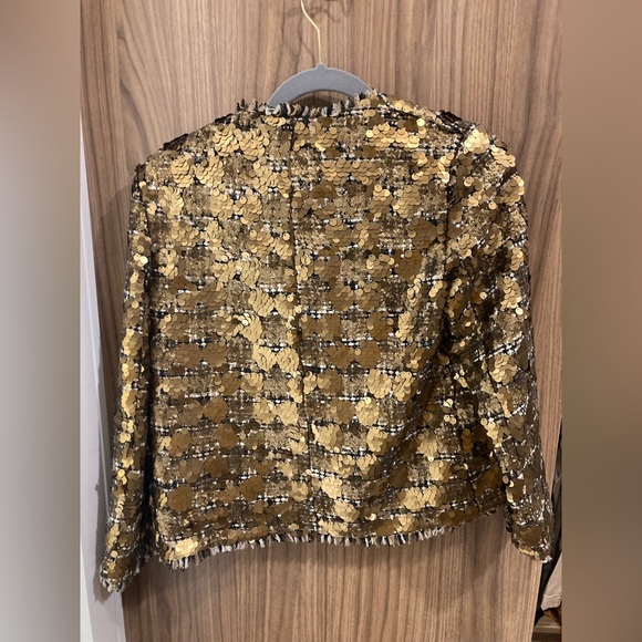**SOLD** Zara Sequin on Tweed Blazer - Picture 3 of 4